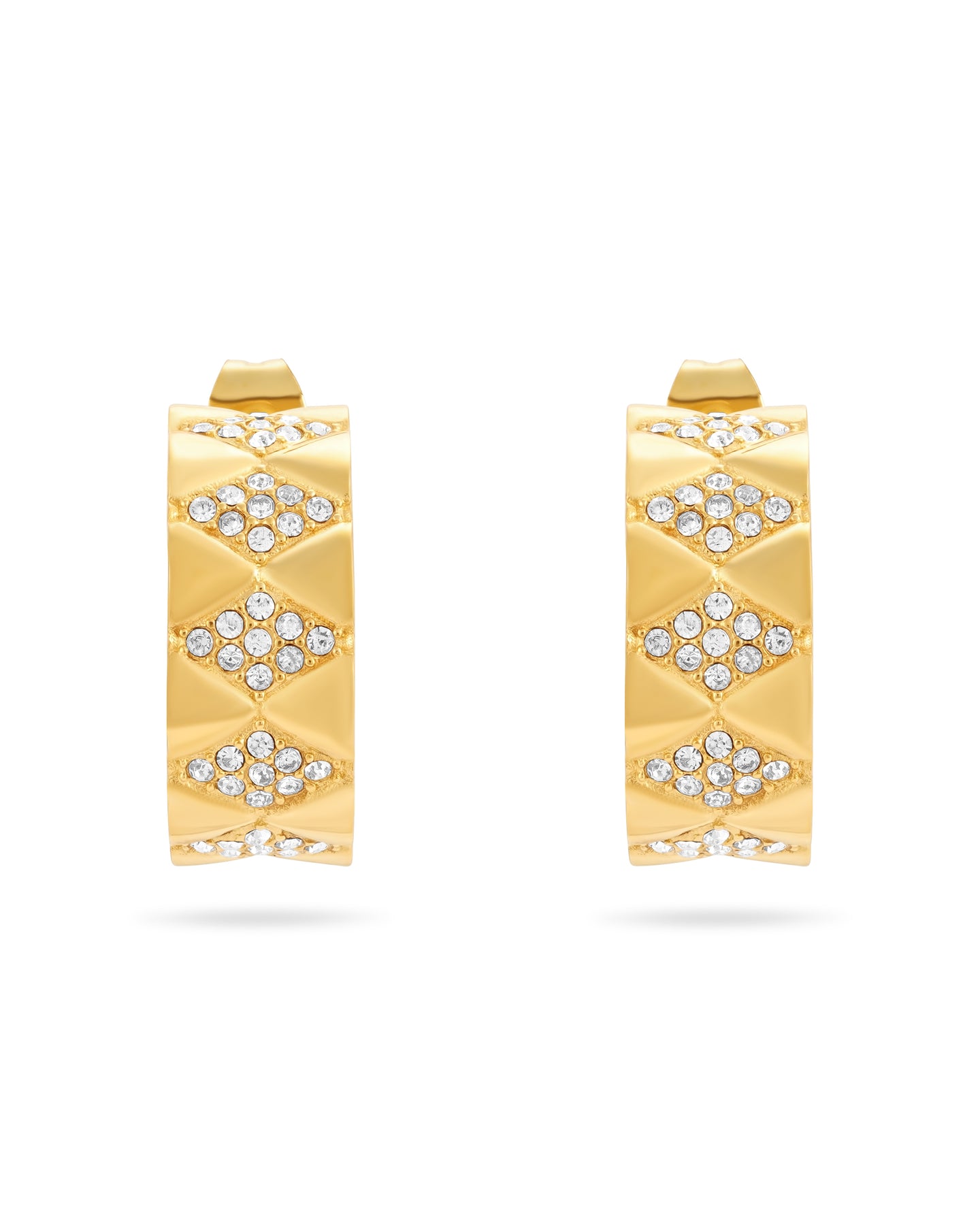 Signature Loop Jeweled Earrings - Gold